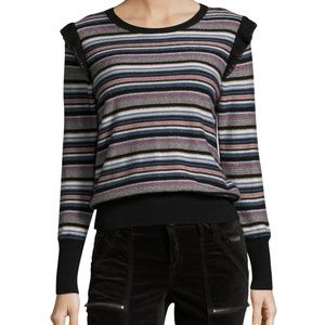 Joie Cais C Metallic Striped Sweater